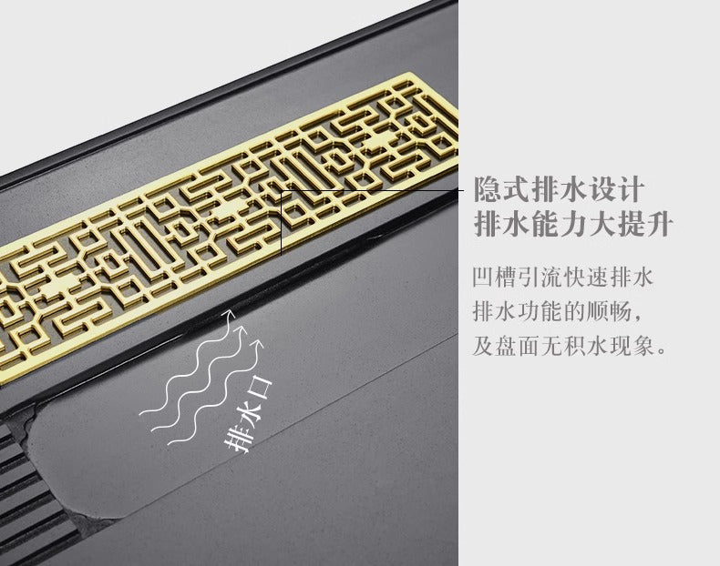 清影 天然烏金石茶盤