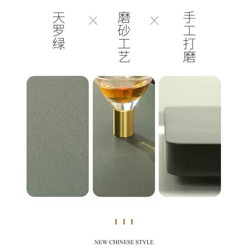 初心 天然烏金石茶盤