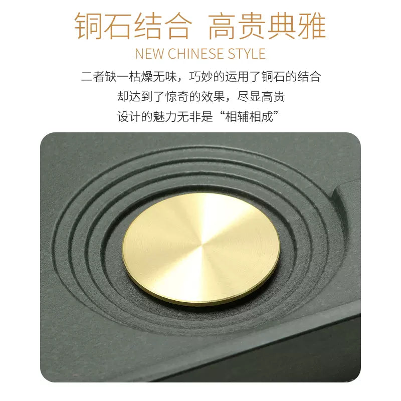 守望 天然烏金石茶盤
