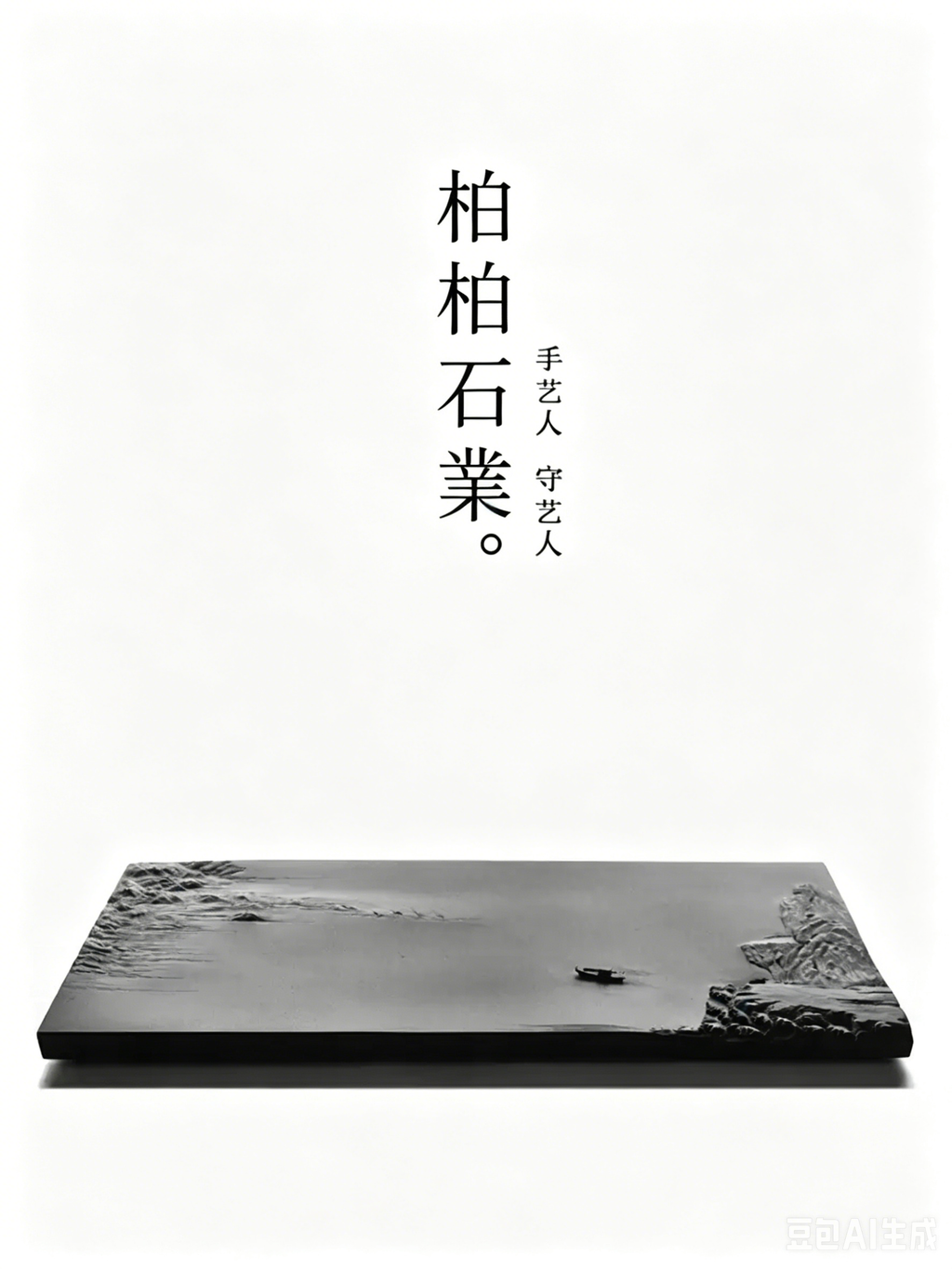 赤壁 天然烏金石茶盤