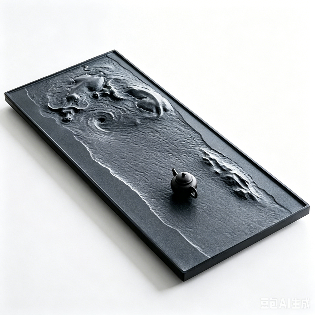 牛轉乾坤 天然烏金石茶盤