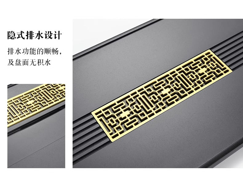 清影 天然烏金石茶盤
