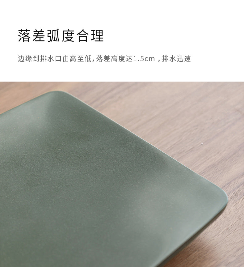 一葉扁舟 天然烏金石茶盤