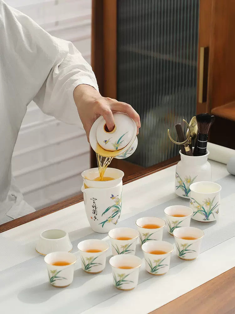 室雅蘭香 羊脂玉茶具禮盒