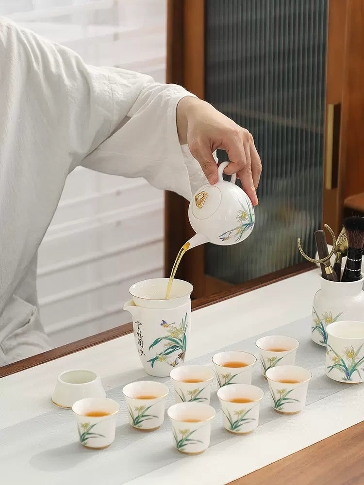 室雅蘭香 羊脂玉茶具禮盒