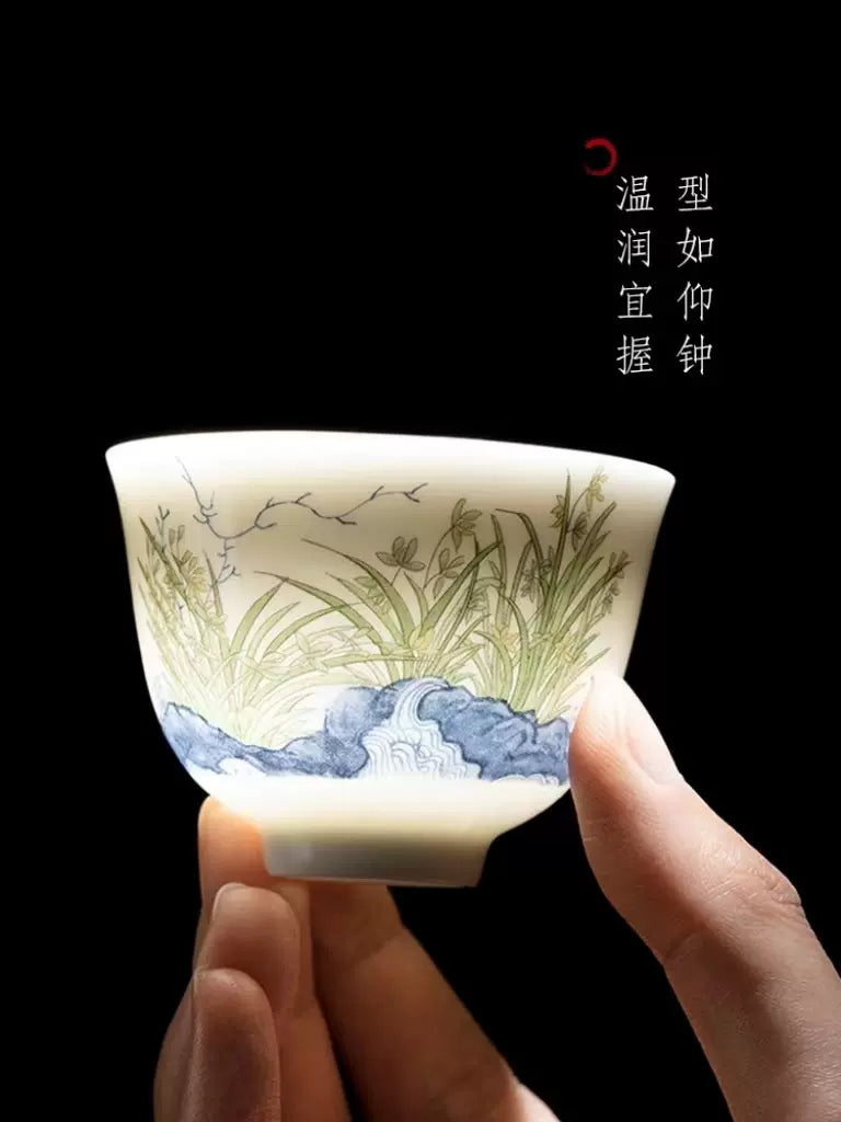 故宮12花神 五彩十二月花卉紋杯