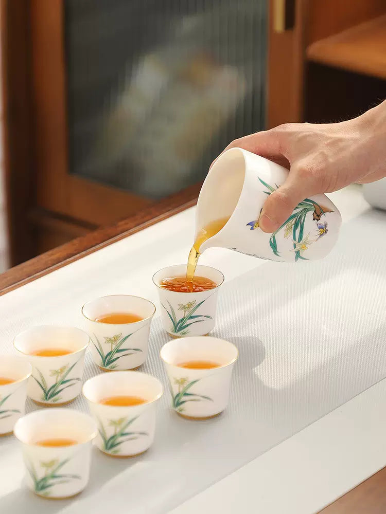 室雅蘭香 羊脂玉茶具禮盒