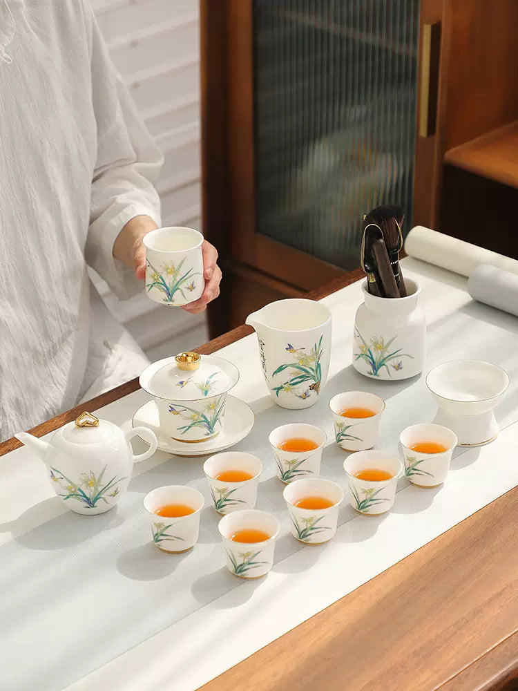 室雅蘭香 羊脂玉茶具禮盒